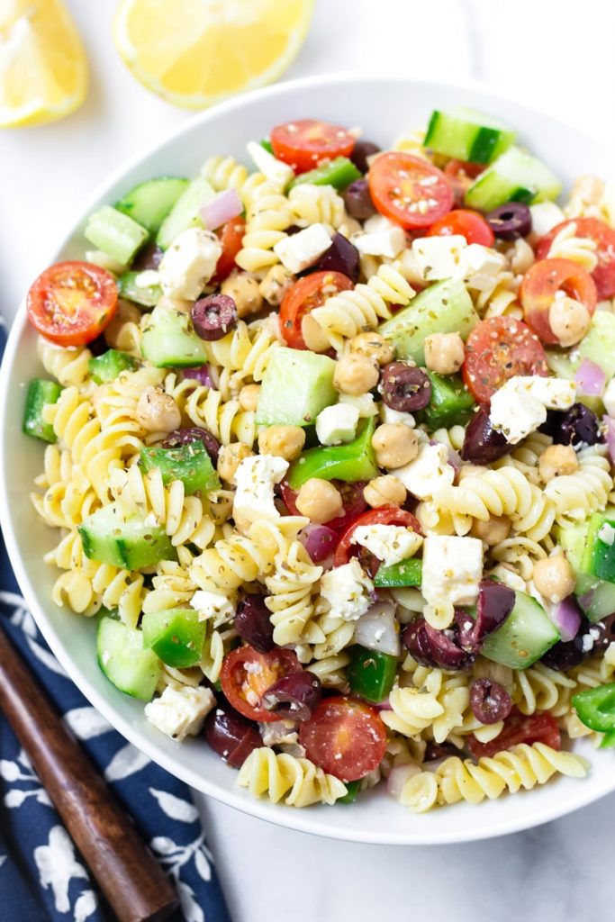 Easy Greek Pasta Salad - Cooking For My Soul