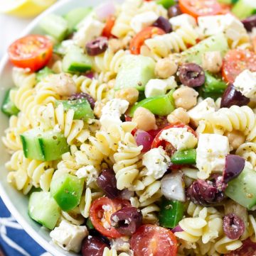 Easy Greek Pasta Salad - Cooking For My Soul