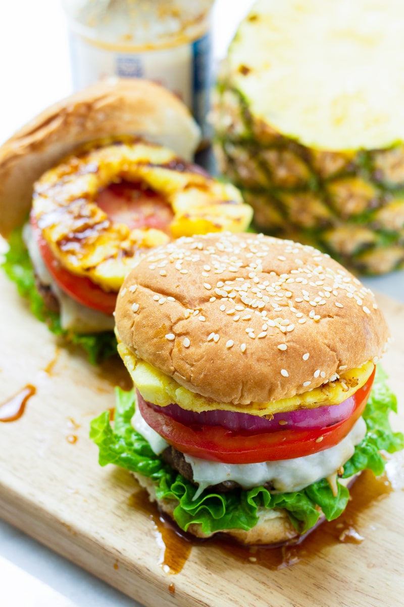 Aloha Burgers with Pineapple and Teriyaki