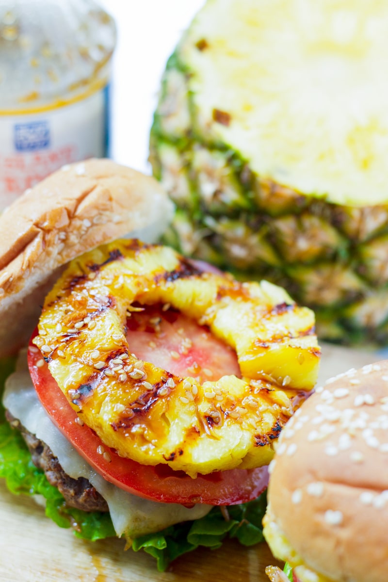 Grilled Pineapple on Burger