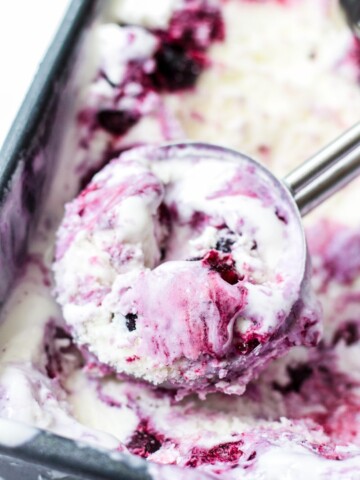 Blueberry Cheesecake Ice Cream Scoop
