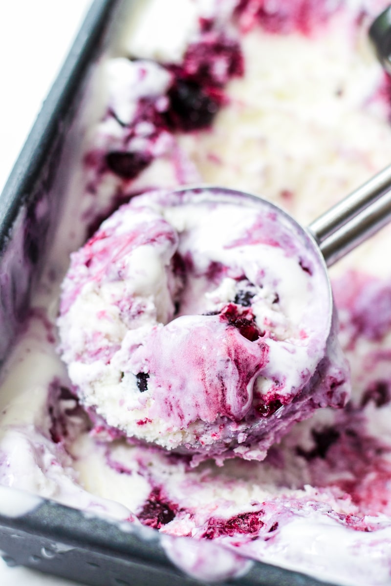 Blueberry Cheesecake Ice Cream Scoop