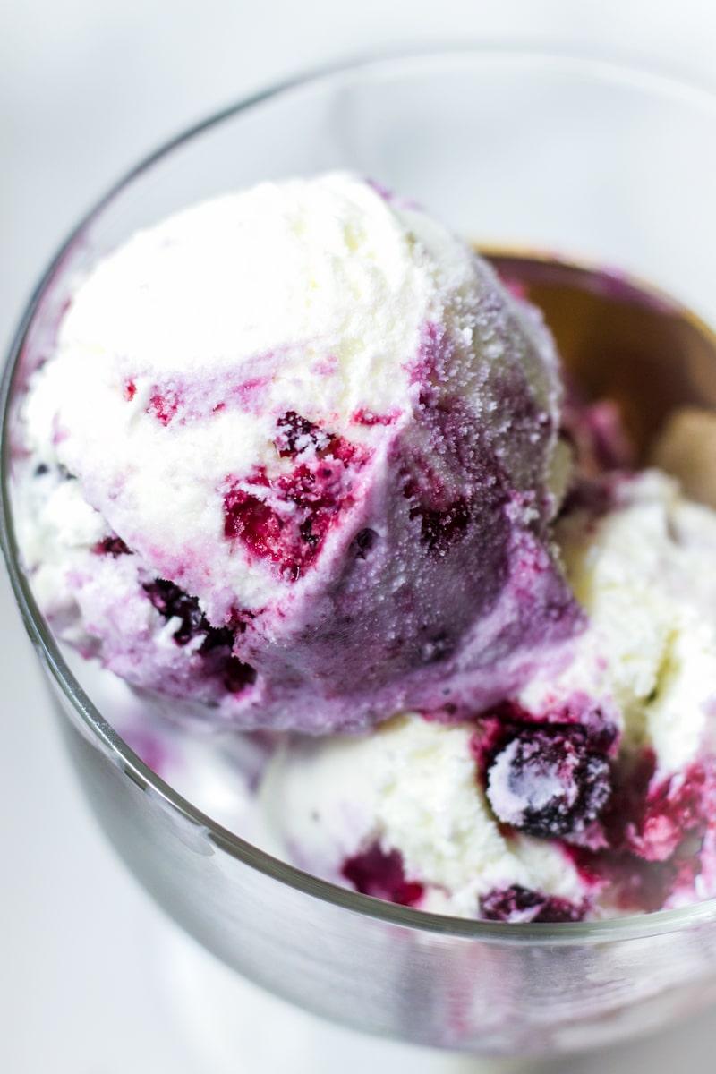 Blueberry Cheesecake Ice Cream - Cooking For My Soul