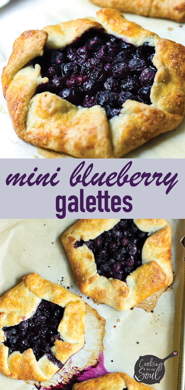 Blueberry Galettes with Sanding Sugar