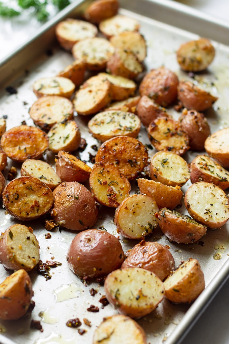 Crispy Herb Roasted Potatoes - Cooking For My Soul