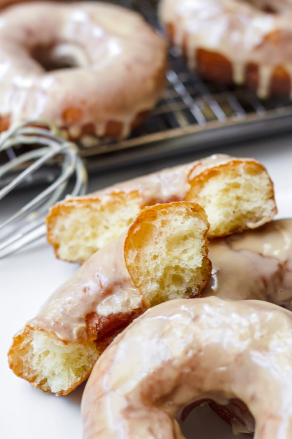 Easy Maple Glazed Yeast Donuts Fried