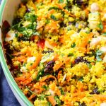 A bowl of Moroccan Couscous with Turmeric