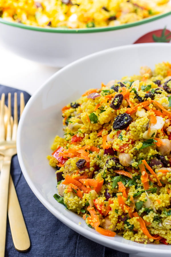 Moroccan Couscous Salad with Chickpeas