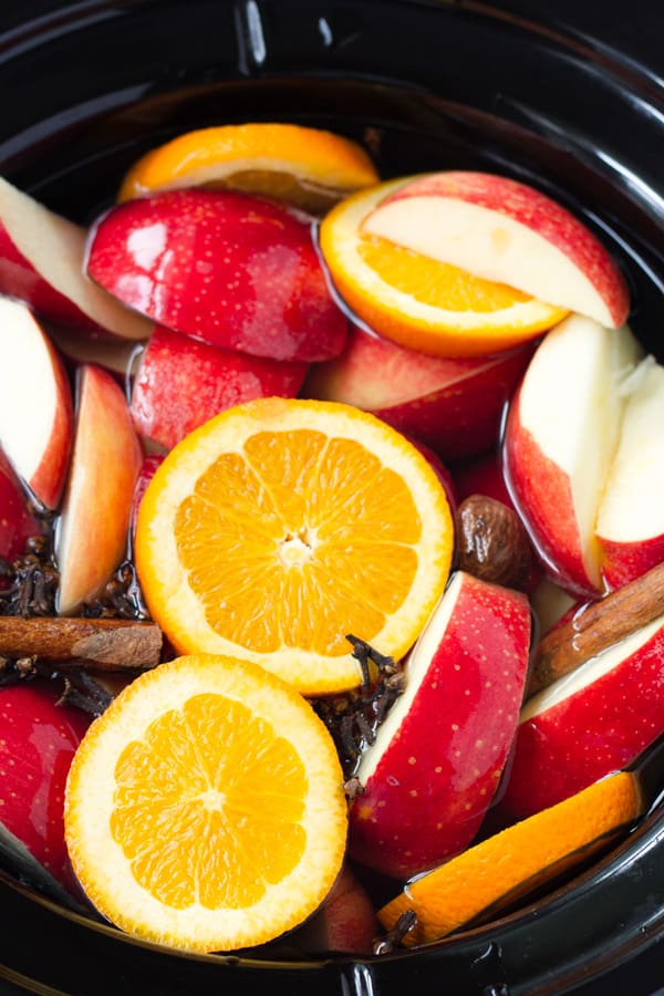 Slow Cooked Apple Cider with Orange