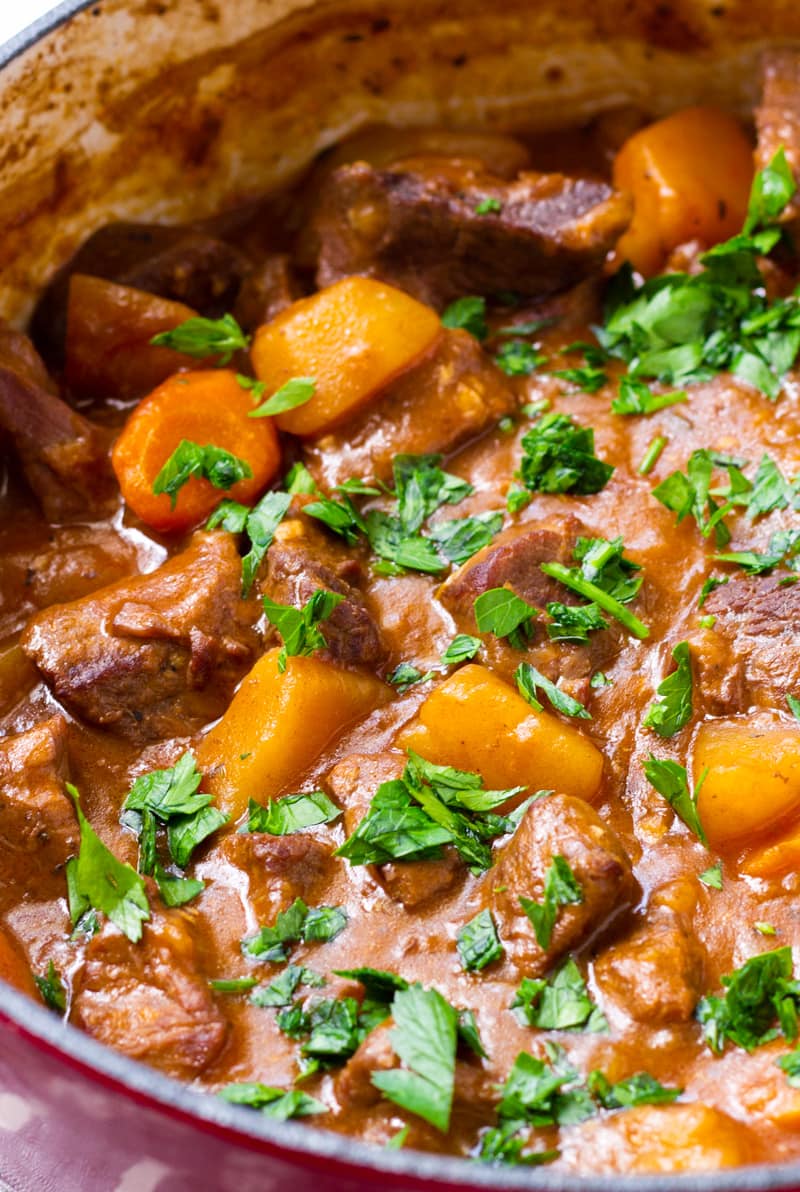 Hearty Dutch Oven Beef Stew - Cooking For My Soul