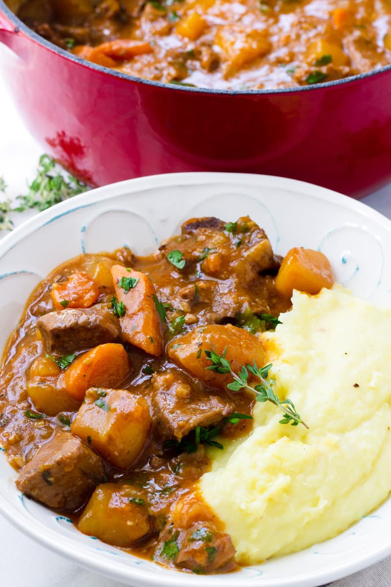 Classic Beef Stew with Mashed Potatoes