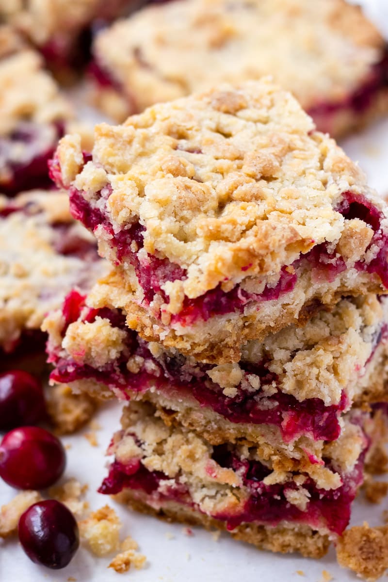 Easy Cranberry Crumb Bars - Cooking For My Soul