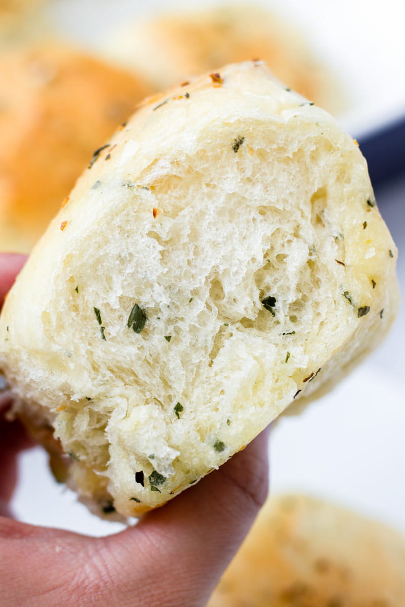 Pillowy Soft Herb Dinner Rolls Buttery