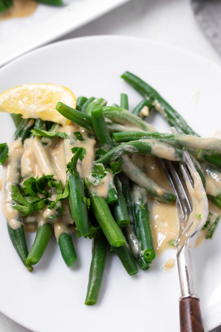 Green Beans with Lemon Tahini Dressing Cooking For My Soul