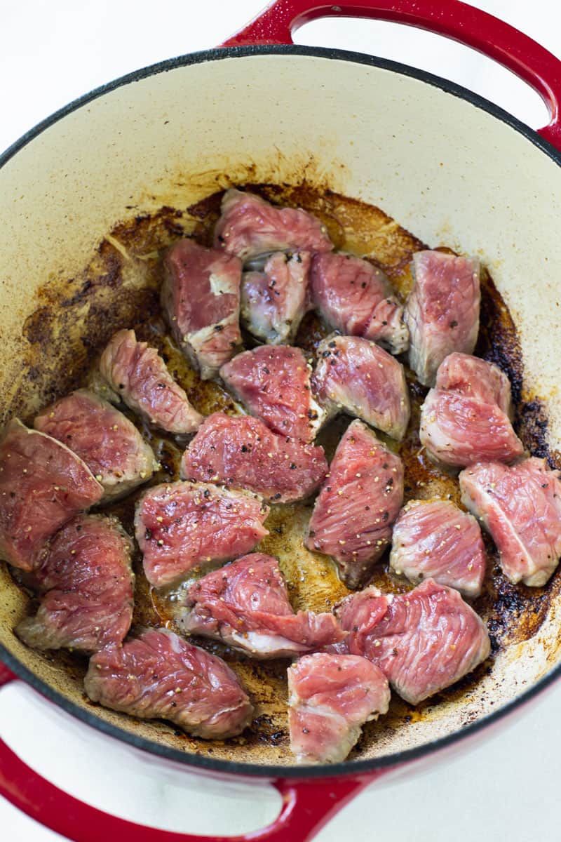 Frying Meat In My Dutch Pot 