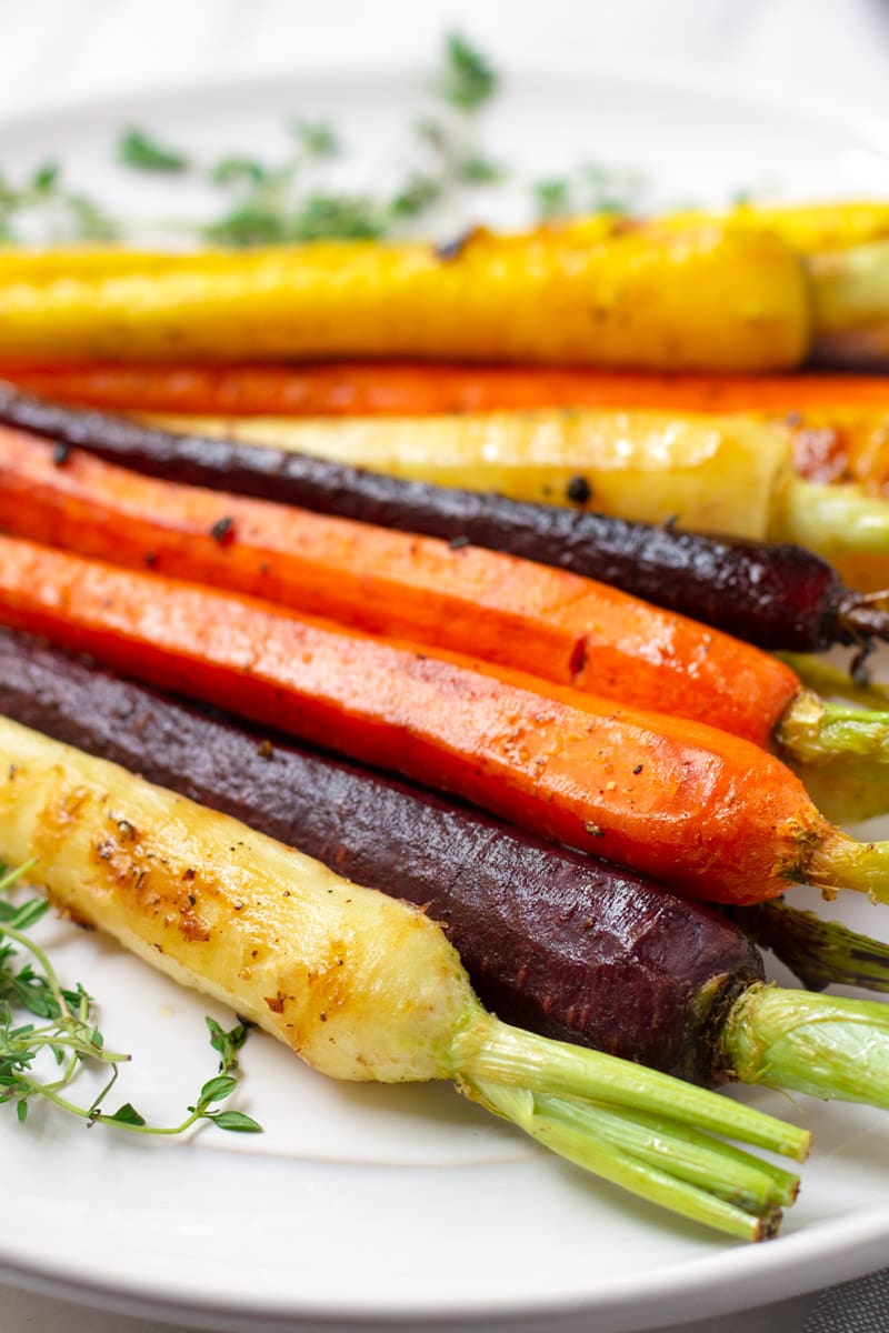 Maple Glazed Rainbow Carrots - Cooking For My Soul