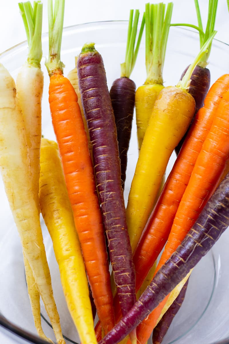 Bowl with Multicolored Carrots
