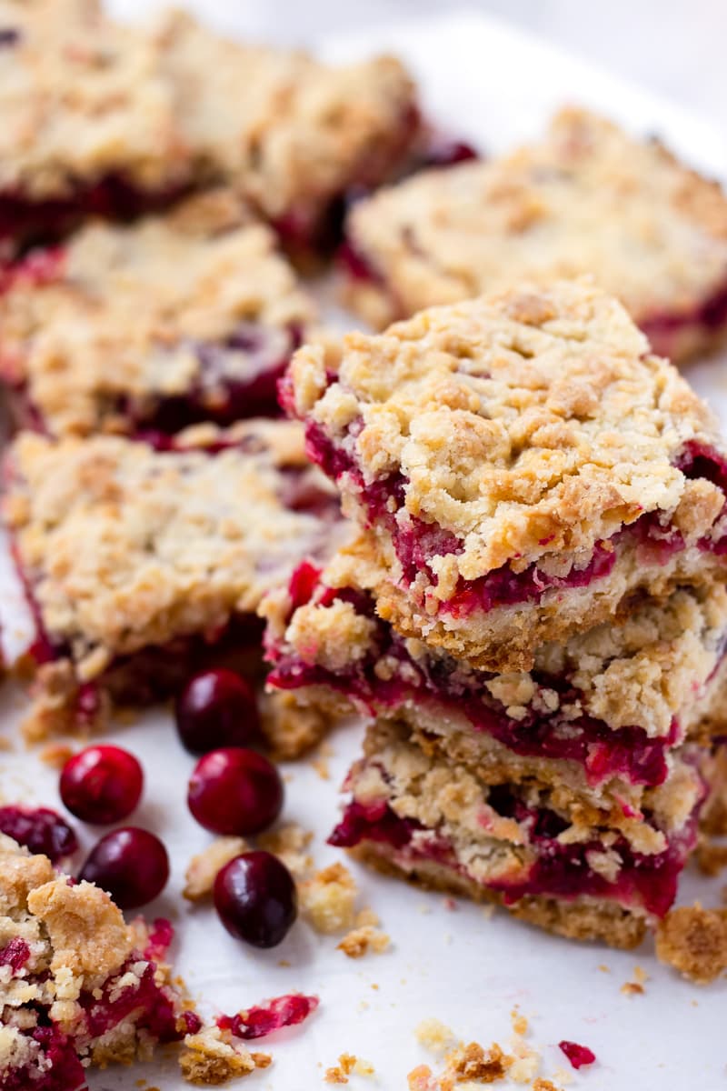 Easy Cranberry Crumb Bars - Cooking For My Soul