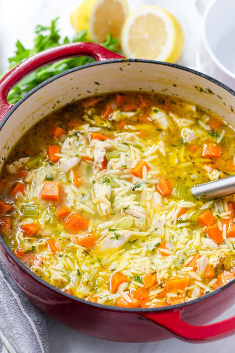 Leftover Turkey and Spinach Noodle Soup - Served From Scratch