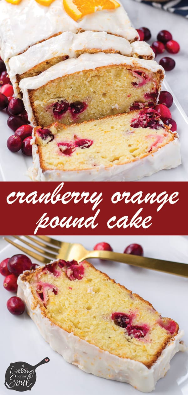 Orange and Cranberry Pound Cake for Christmas