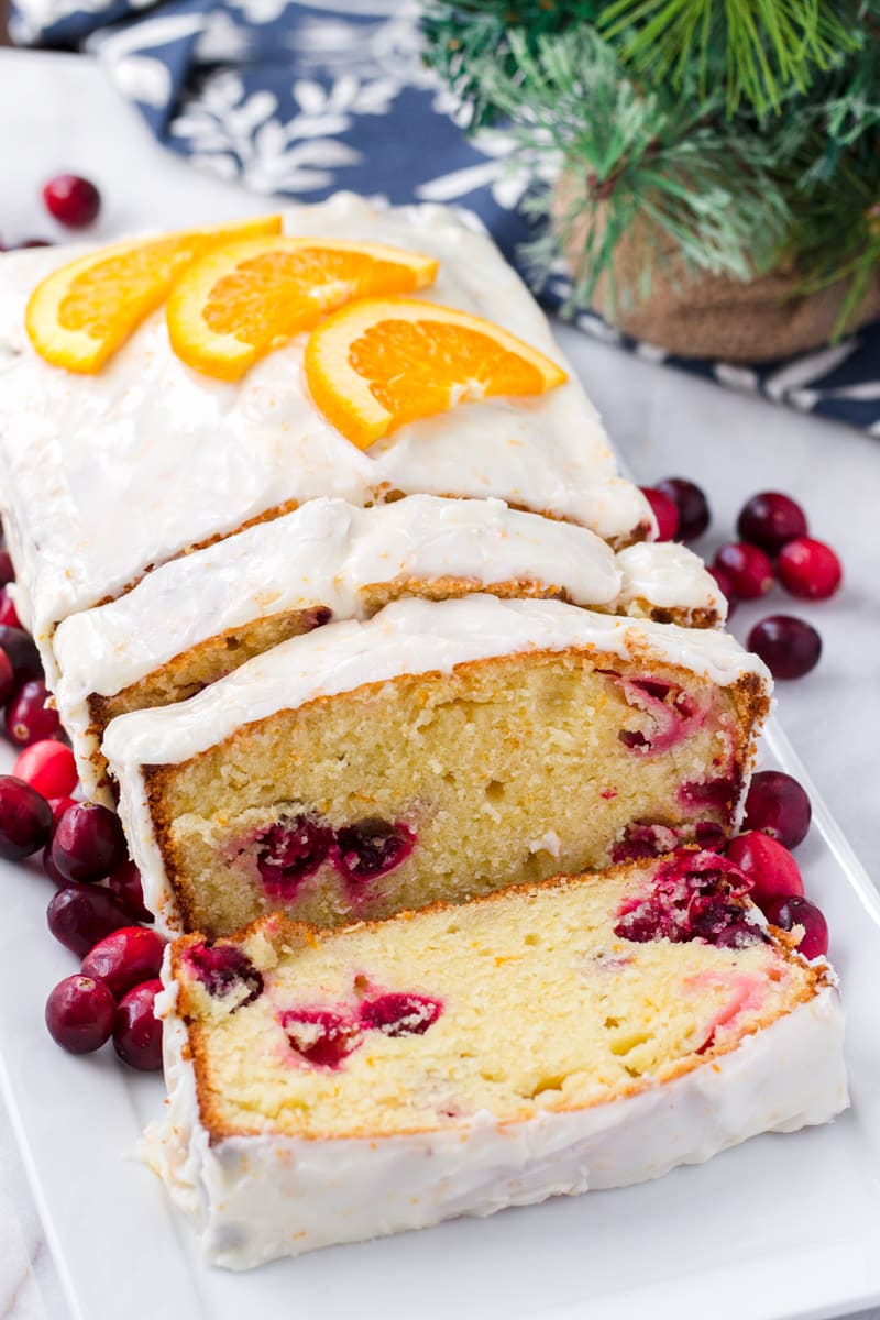 Cranberry Orange Christmas Pound Cake