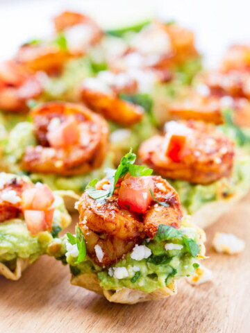 Chili Lime Shrimp Cups with Fresh Guacamole