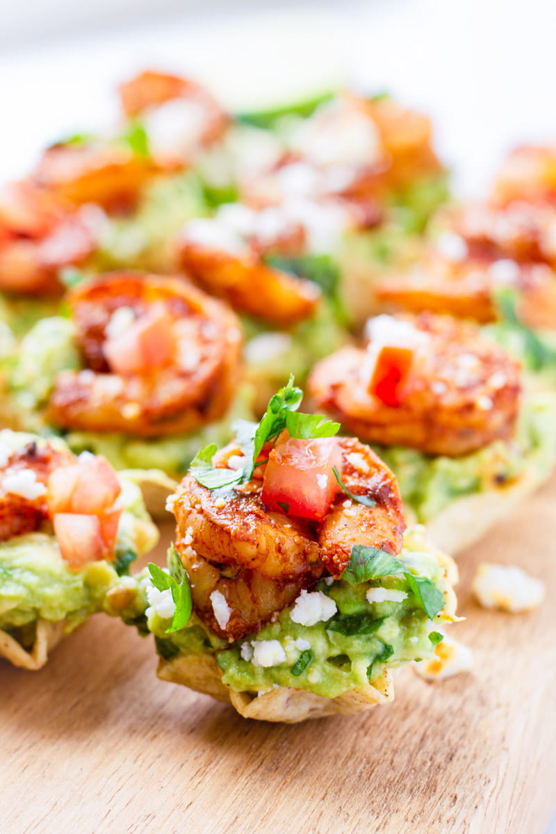 Chili Lime Shrimp Cups with Fresh Guacamole