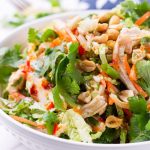 Chicken Salad with Cabbage, Carrots, and Cilantro