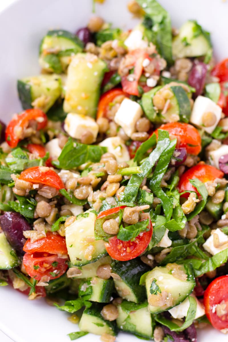 Lentil Salad with Spinach