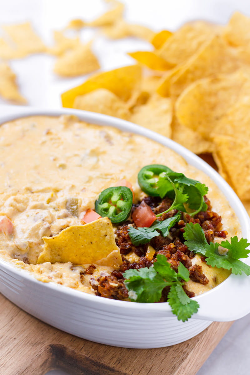 Chorizo Queso Dip (Slow Cooker) - Cooking For My Soul