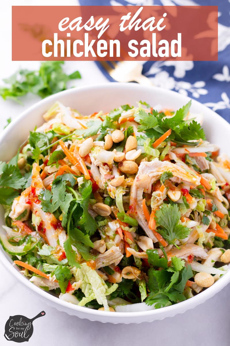 Crunchy Thai Chicken Salad - Cooking For My Soul