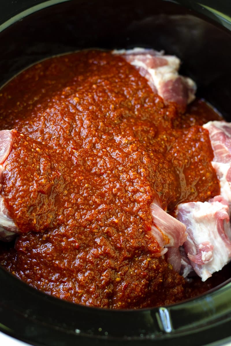 Dark Orange Al Pastor Marinade for Pork Meat