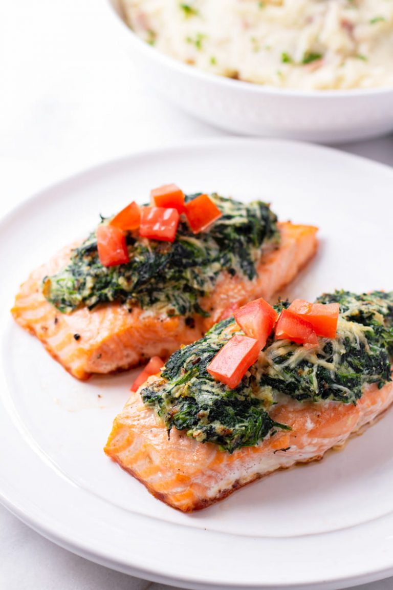 Baked Salmon Florentine - Cooking For My Soul