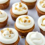 Batch of Carrot Cupcakes with Walnuts