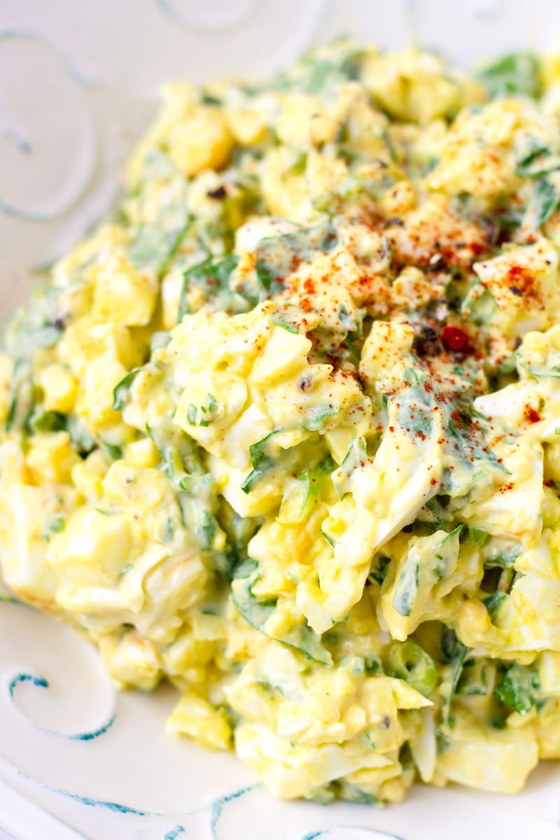 Egg Salad Classic Recipe with Spinach