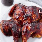 Roasted Spatchcocked Chicken with BBQ Sauce