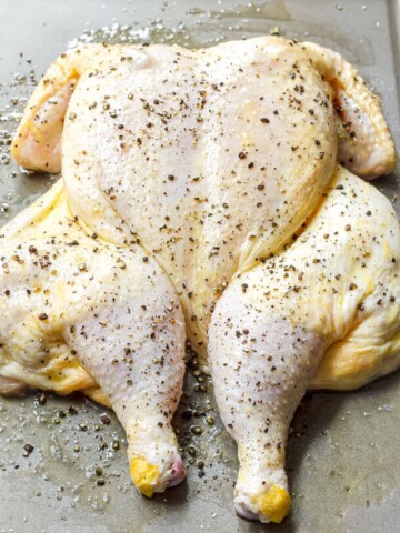 Easy Spatchcocked Chicken Roasted