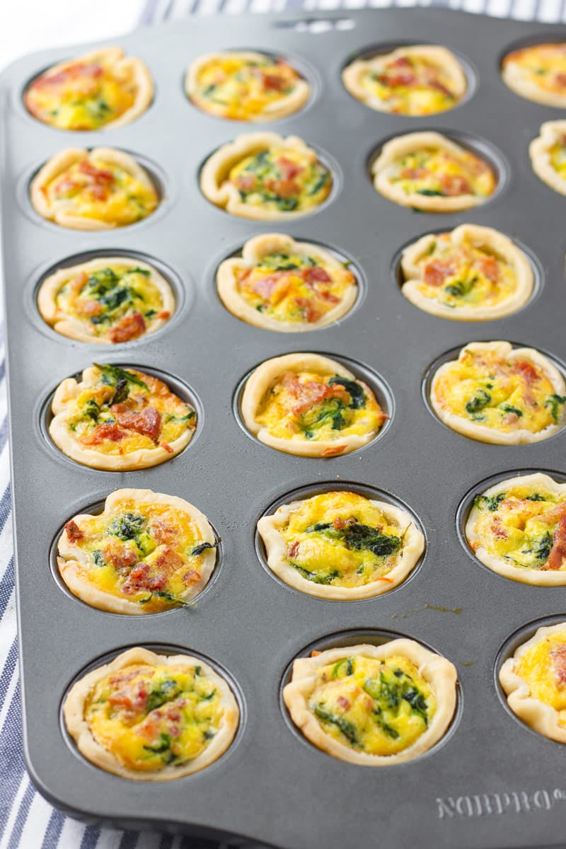 Baked Spinach Quiche Appetizers