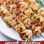 pin image for Greek chicken kabobs recipe