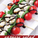 pin image for caprese salad skewers