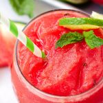 Close up of iced watermelon cooler