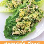 pin image for avocado tuna salad