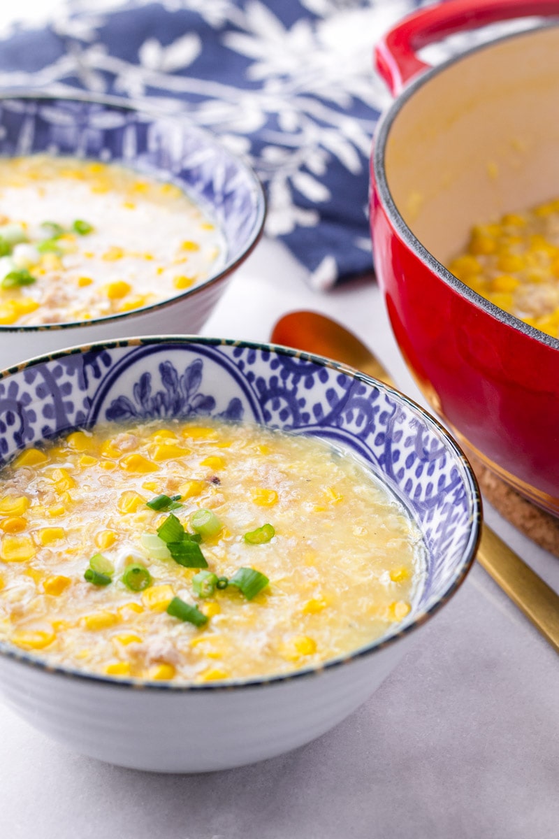 Corn Egg Drop Soup (Chinese Corn Soup) - China Sichuan Food