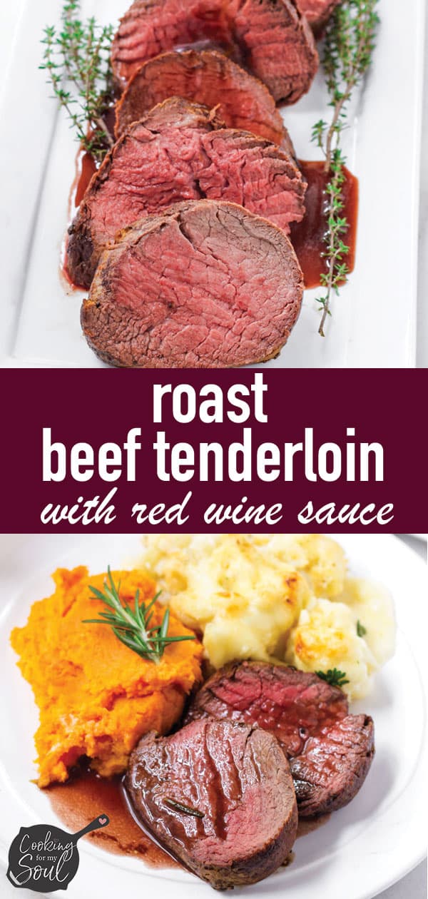 pin image design for roast beef tenderloin with red wine sauce