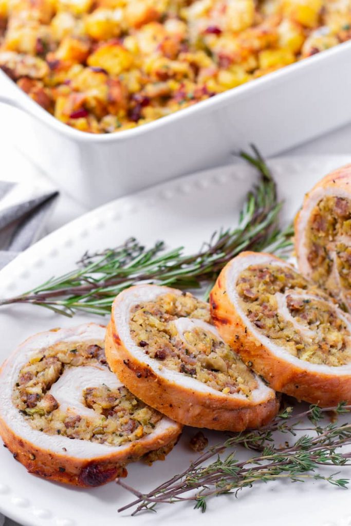 Turkey Roulade with Sausage Stuffing - Cooking For My Soul