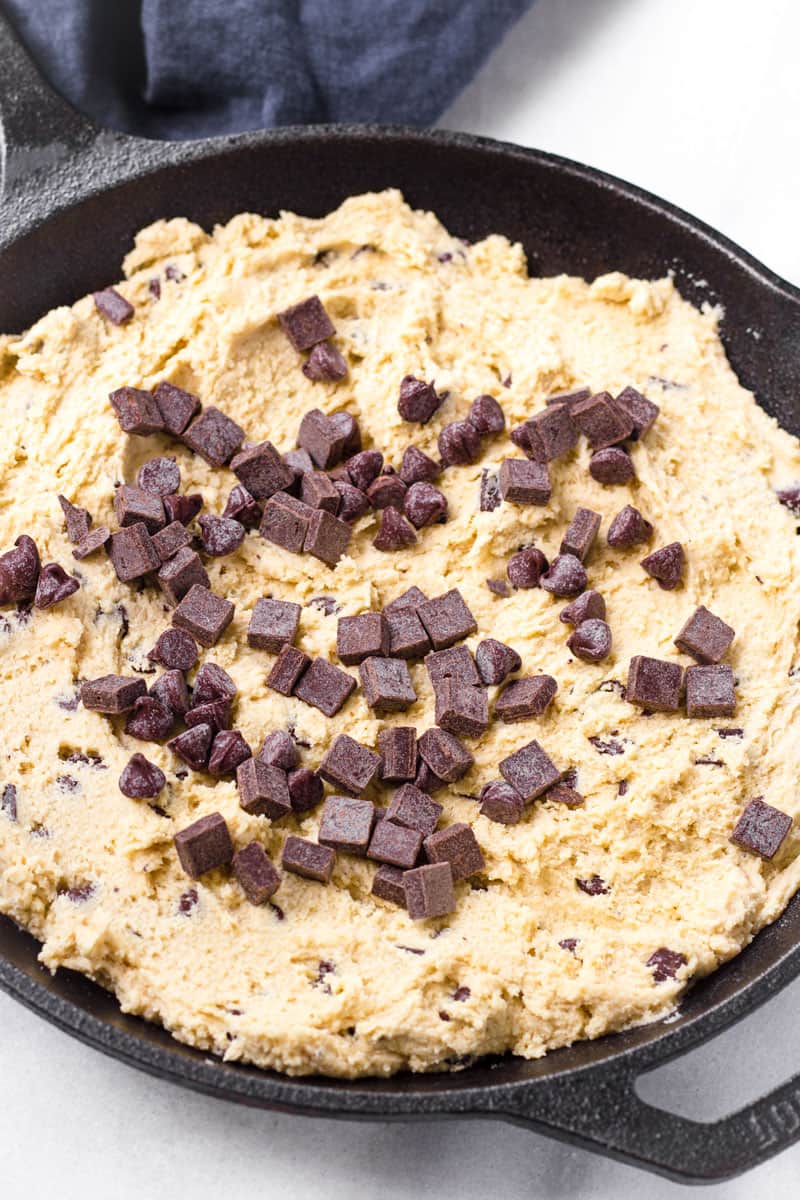 raw cookie dough on a pan