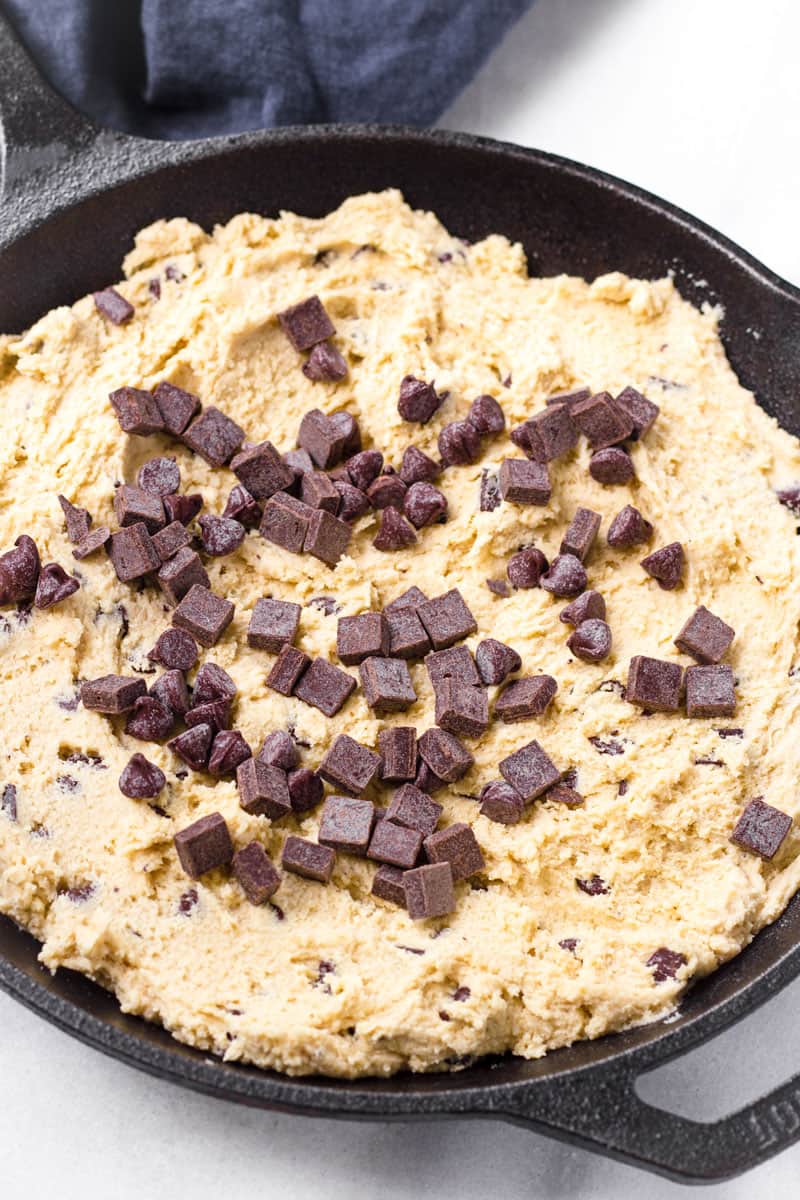 Giant Chocolate Chip Skillet Cookie • Pint Sized Baker