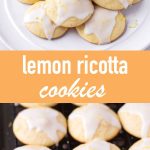 pin image design for lemon ricotta cookies