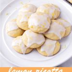 pin image design for lemon ricotta cookies