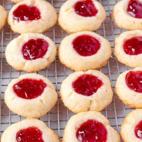 Raspberry Thumbprint Cookies - Cooking For My Soul